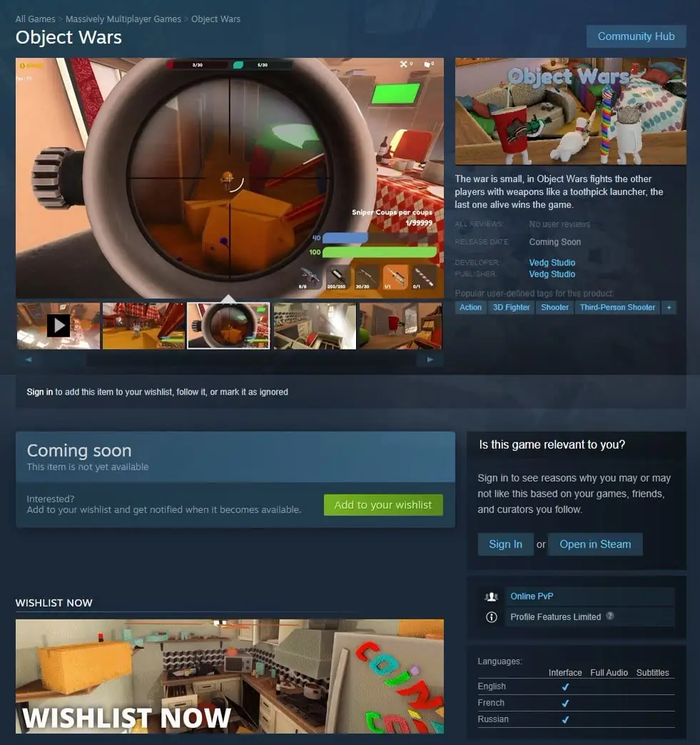 Object Wars on Steam